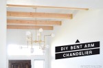 DIY Bent Arm Chandelier