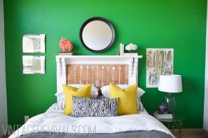 Epic Room Makeover Tufted Headboard Tutorial: How To Paint Fabric