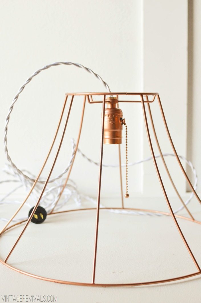 Upcycled Copper Wire Pendant Lights, How To Make A Wire Lamp Shade