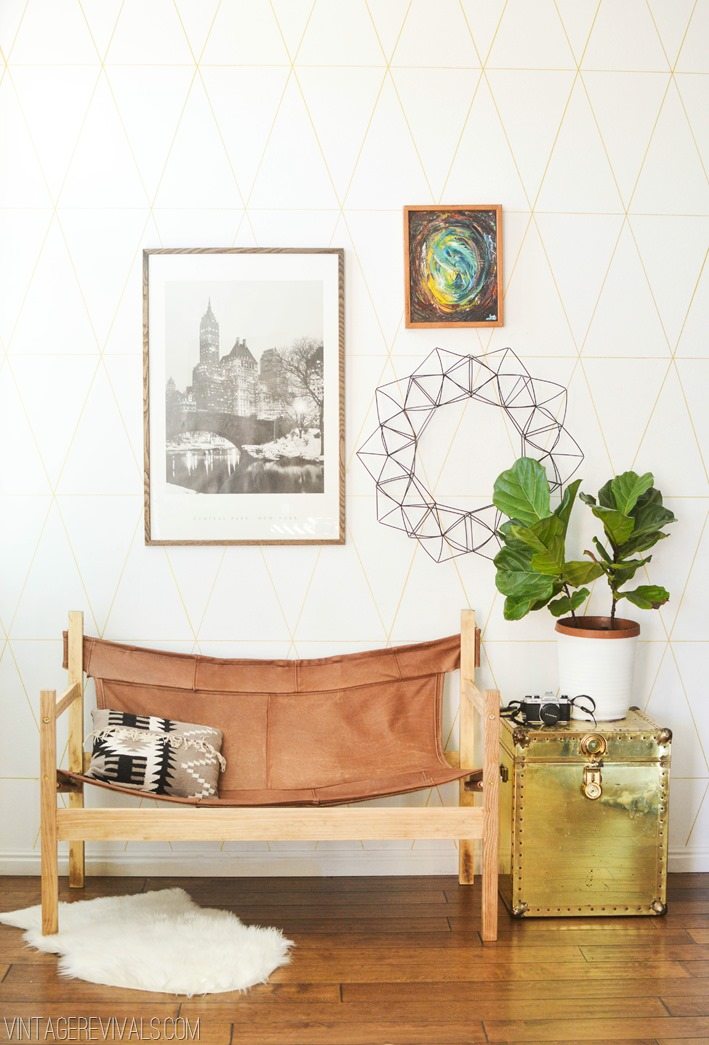 DIY Upcycled Leather Couch to Safari Sling Chair