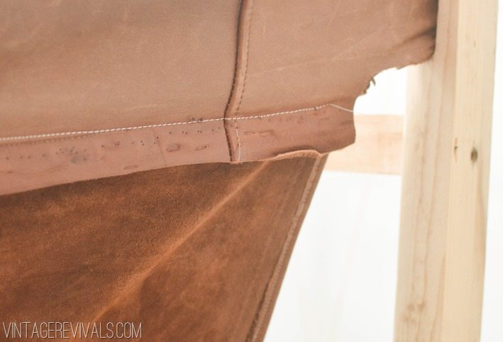 DIY Upcycled Leather Sling Chair-4