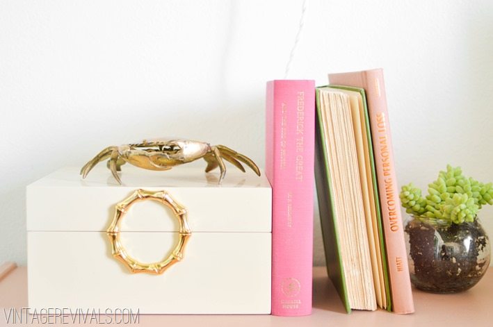 Brass Crab and Pink Books    Retro Bohemian Teen Bedroom Makeover vintagerevivals.com