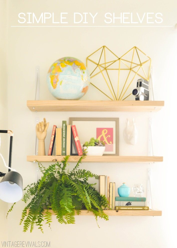 How To Make Simple DIY Shelves vintagerevivals