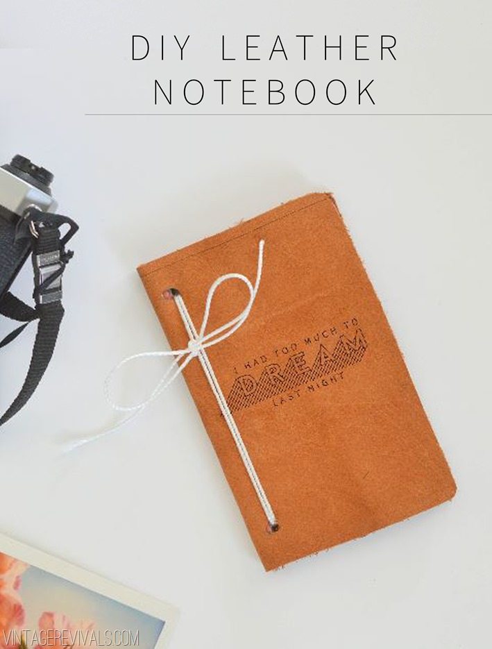 DIY Leather Notebook vintagerevivals
