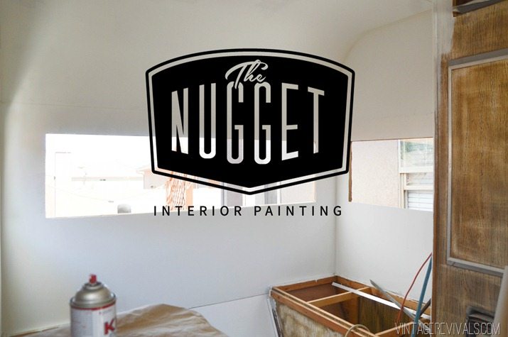 The Nugget Interior Painting Vintage Trailer