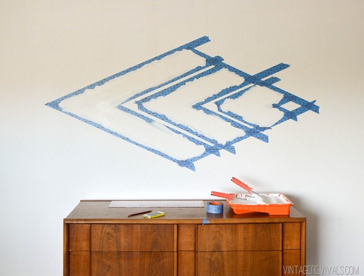 DIY Painted Diamond Focal Wall vintagerevivals.com-22