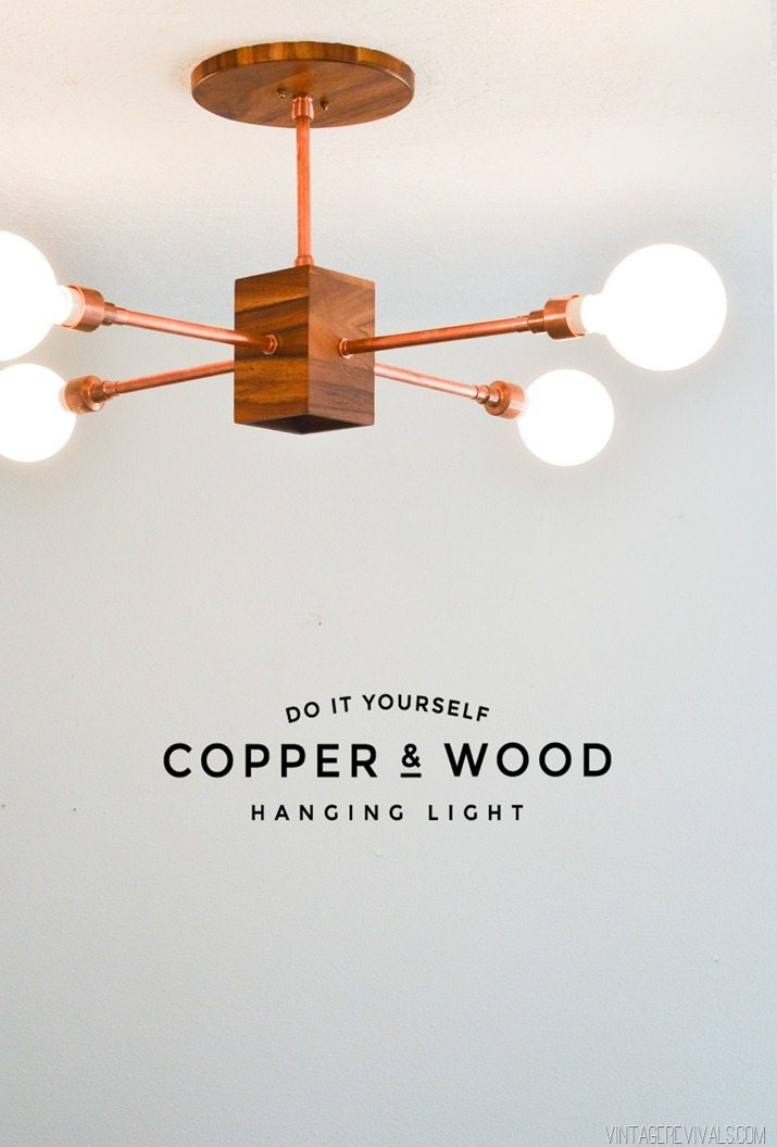 Copper on sale light fixture