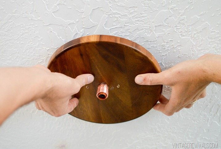 DIY Wood and Copper Modern Chandelier-25