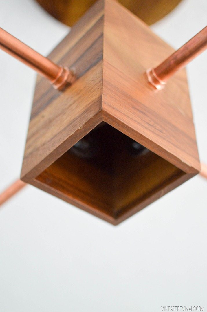 DIY Wood and Copper Modern Chandelier-26