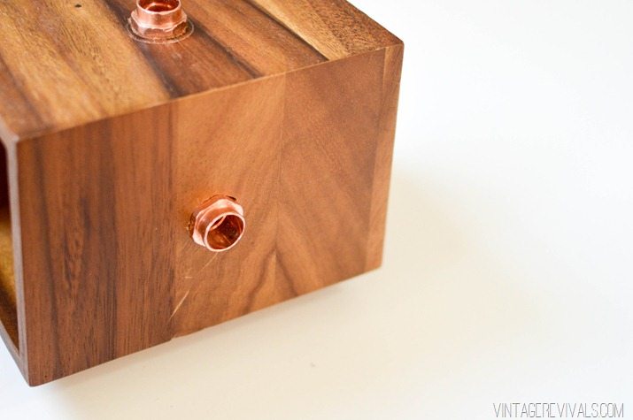 DIY Wood and Copper Modern Chandelier-7