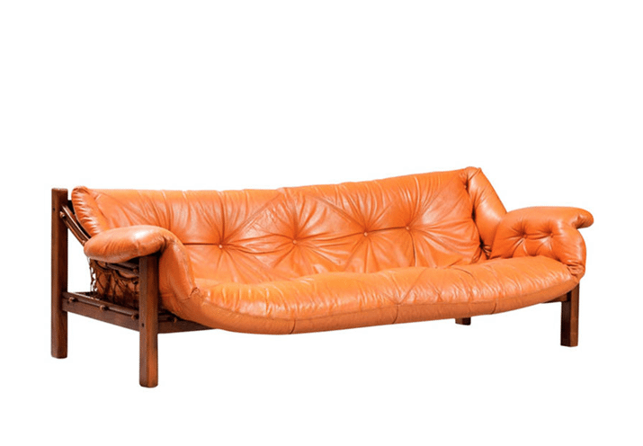 strick & bolton beatnik oxford leather tan sofa