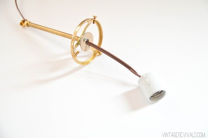 DIY Brass Bent Arm Chandelier-21