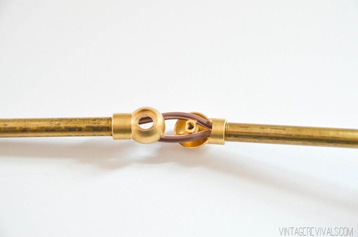DIY Brass Bent Arm Chandelier-22