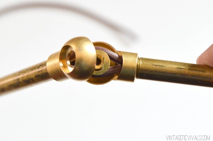 DIY Brass Bent Arm Chandelier-23