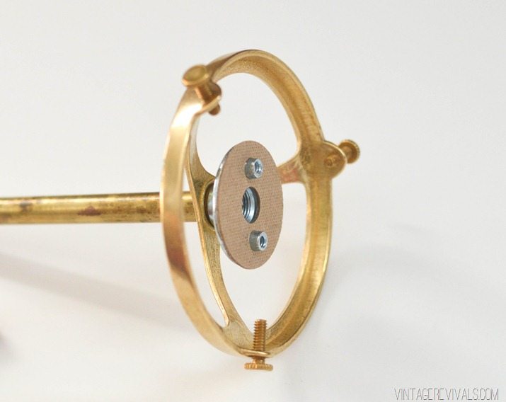 DIY Brass Bent Arm Chandelier-29