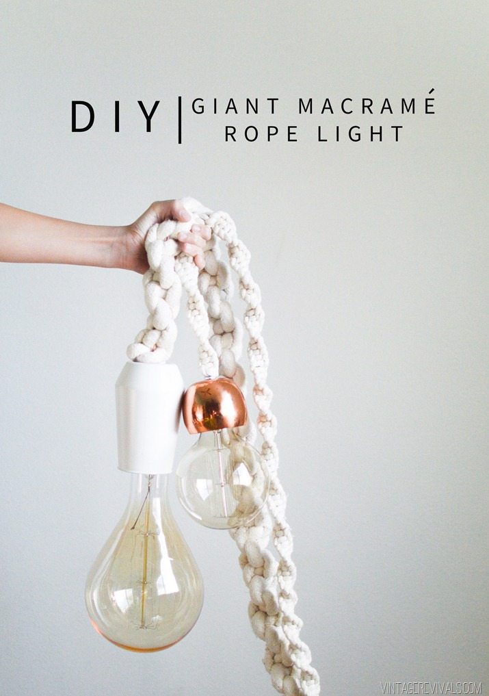 DIY Giant Macrame Rope Light Tutorial