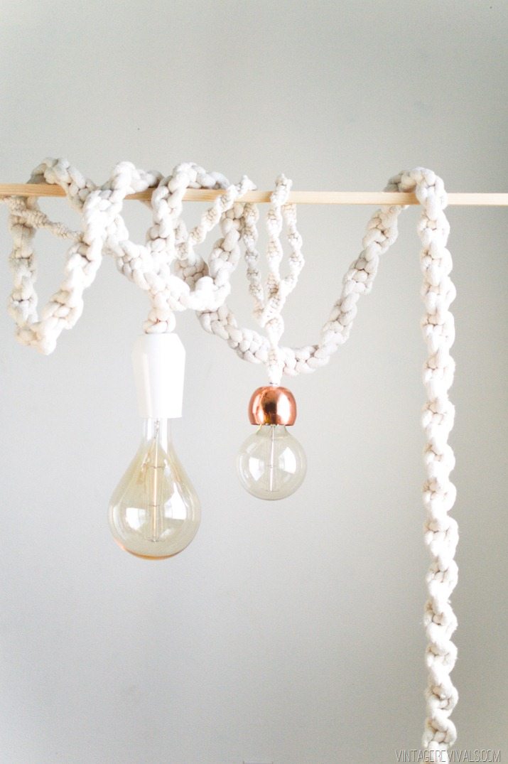 macrame pendant light cord