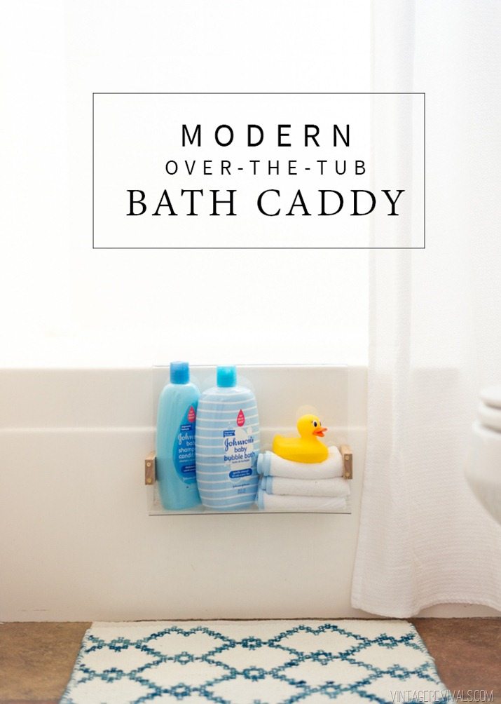 DIY Modern Over-The-Tub Bath Caddy-vintagerevivals.com