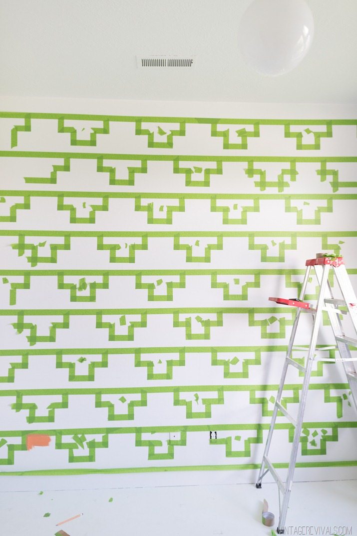 Tips for Taping Off a Wall Pattern for Painting-28