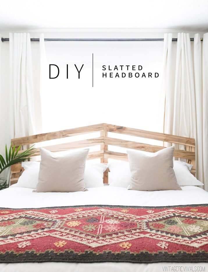 Slatted headboard deals