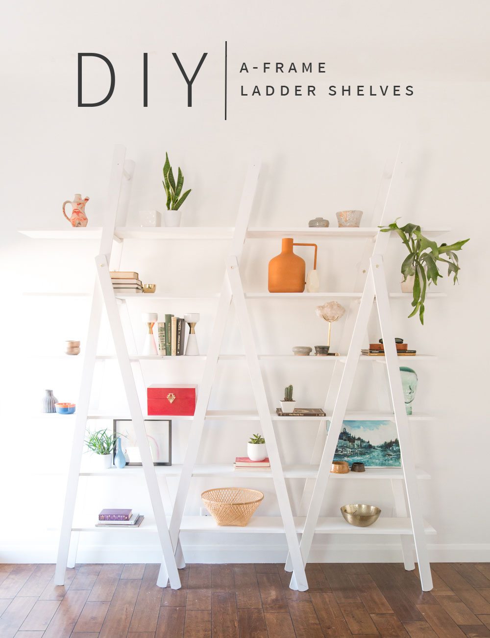 Homemade ladder deals shelf