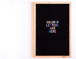 Colored Letter Board Letters