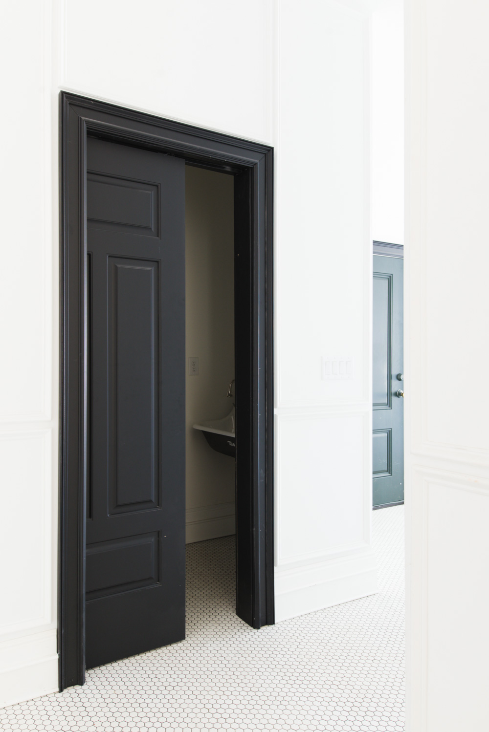 Black Interior Pocket Door