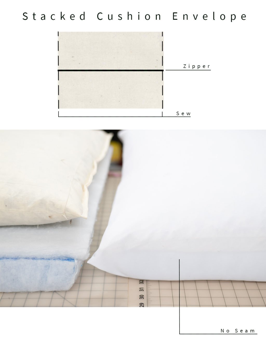 Couch Cushion Insert Envelope 